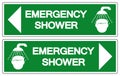 Emergency Shower Symbol Sign, Vector Illustration, Isolate On White Background Label. EPS10 Royalty Free Stock Photo