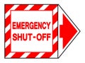 Emergency Shut Off Symbol Sign, Vector Illustration, Isolate On White Background Label. EPS10 Royalty Free Stock Photo