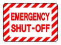 Emergency Shut Off Symbol Sign, Vector Illustration, Isolate On White Background Label. EPS10