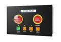 Emergency shutdown and system override control panel for industrial operations Royalty Free Stock Photo