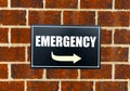 Emergency Sign. Royalty Free Stock Photo