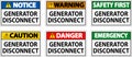 Emergency Sign Generator Disconnect Royalty Free Stock Photo