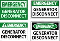 Emergency Sign Generator Disconnect Royalty Free Stock Photo