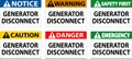 Emergency Sign Generator Disconnect Royalty Free Stock Photo