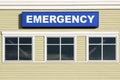 Emergency Sign Outside Hospital Building Royalty Free Stock Photo