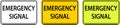 Emergency Signal Road Sign On White Background