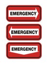 Emergency signs - red sign