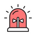 Emergency siren icon creatively designed in line style Royalty Free Stock Photo