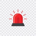 Emergency siren icon in flat style. warning sign, police alarm, ambulance alarm eps 10 Royalty Free Stock Photo