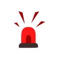 Emergency siren icon in flat style. warning sign, police alarm, ambulance alarm, Medical alert.