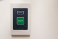 Emergency staff call button on the wall