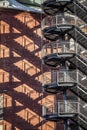 Emergency staircase in a building in Barcelona Royalty Free Stock Photo