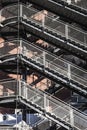 Emergency staircase in a building in Barcelona Royalty Free Stock Photo