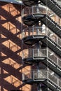 Emergency staircase in a building in Barcelona Royalty Free Stock Photo