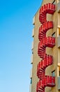 Emergency stairs. urban architecture background