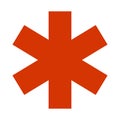 Emergency star - medical symbol vector icon flat isolated