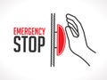 Emergency stop button - concept icon Royalty Free Stock Photo