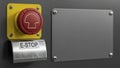 Emergency Stop Button Control Panel Royalty Free Stock Photo