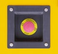Emergency stop button of equipment Royalty Free Stock Photo