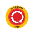 Emergency stop button. Red warning press button. Call support Royalty Free Stock Photo