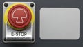 Emergency Stop Button Safety Control Panel Royalty Free Stock Photo