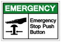Emergency Stop Push Button Symbol Sign, Vector Illustration, Isolate On White Background Label .EPS10 Royalty Free Stock Photo