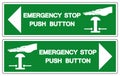 Emergency Stop Push Button Symbol Sign, Vector Illustration, Isolate On White Background Label .EPS10 Royalty Free Stock Photo