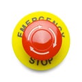 Emergency Stop Red Button Royalty Free Stock Photo