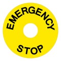 Emergency Stop Symbol Sign, Vector Illustration, Isolate On White Background Label. EPS10 Royalty Free Stock Photo