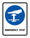 Emergency Stop Symbol Sign,Vector Illustration, Isolated On White Background Label. EPS10 Royalty Free Stock Photo