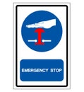 Emergency Stop Symbol Sign,Vector Illustration, Isolated On White Background Label. EPS10 Royalty Free Stock Photo