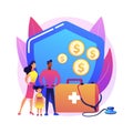 Emergency support fund abstract concept vector illustration.