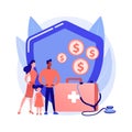 Emergency support fund abstract concept vector illustration.