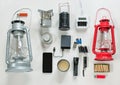 Emergency Survival Items for Electrical Outage Royalty Free Stock Photo