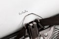 Emergency symbol S.O.S. printed on a vintage typewriter close-up Royalty Free Stock Photo