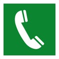 Emergency Telephone Green Symbol Sign Isolate On White Background,Vector Illustration EPS.10 Royalty Free Stock Photo