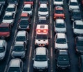 Emergency in traffic jam Royalty Free Stock Photo