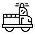 Emergency truck icon outline vector. Coast guard Royalty Free Stock Photo