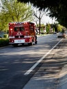 Emergency Vehicle of Sacramento Fire Department Royalty Free Stock Photo