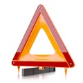 Emergency warning triangle isolated on white background 3D