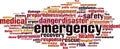 Emergency word cloud Royalty Free Stock Photo