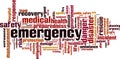 Emergency word cloud Royalty Free Stock Photo