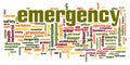 Emergency word cloud Royalty Free Stock Photo