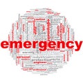 Emergency word cloud Royalty Free Stock Photo
