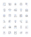 Emerging business line icons collection. Innovation, Startup, Entrepreneurship, Growth, Scalability, Disruptive