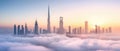 Emerging From The Fog Dubai\'s Enchanting Misty Urban Skyline