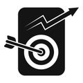 Emerging market target icon simple vector. Merger fusion Royalty Free Stock Photo