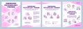 Emerging psychology trends pink brochure template