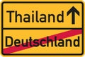 Emigration from Germany to Thailand - german sign