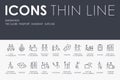 EMIGRATION Thin Line Icons